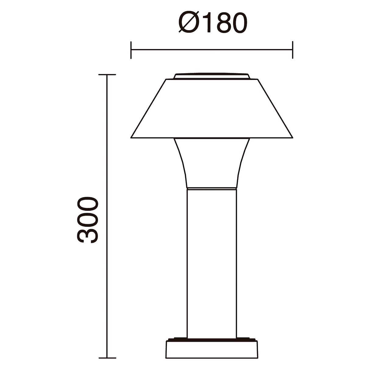 Borne extérieure Bucket IP65, anthracite, H 30 cm, variable phase coupée, 4000 K
