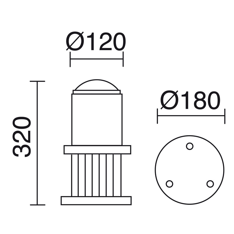 Borne extérieure COK IP55, H 32 cm