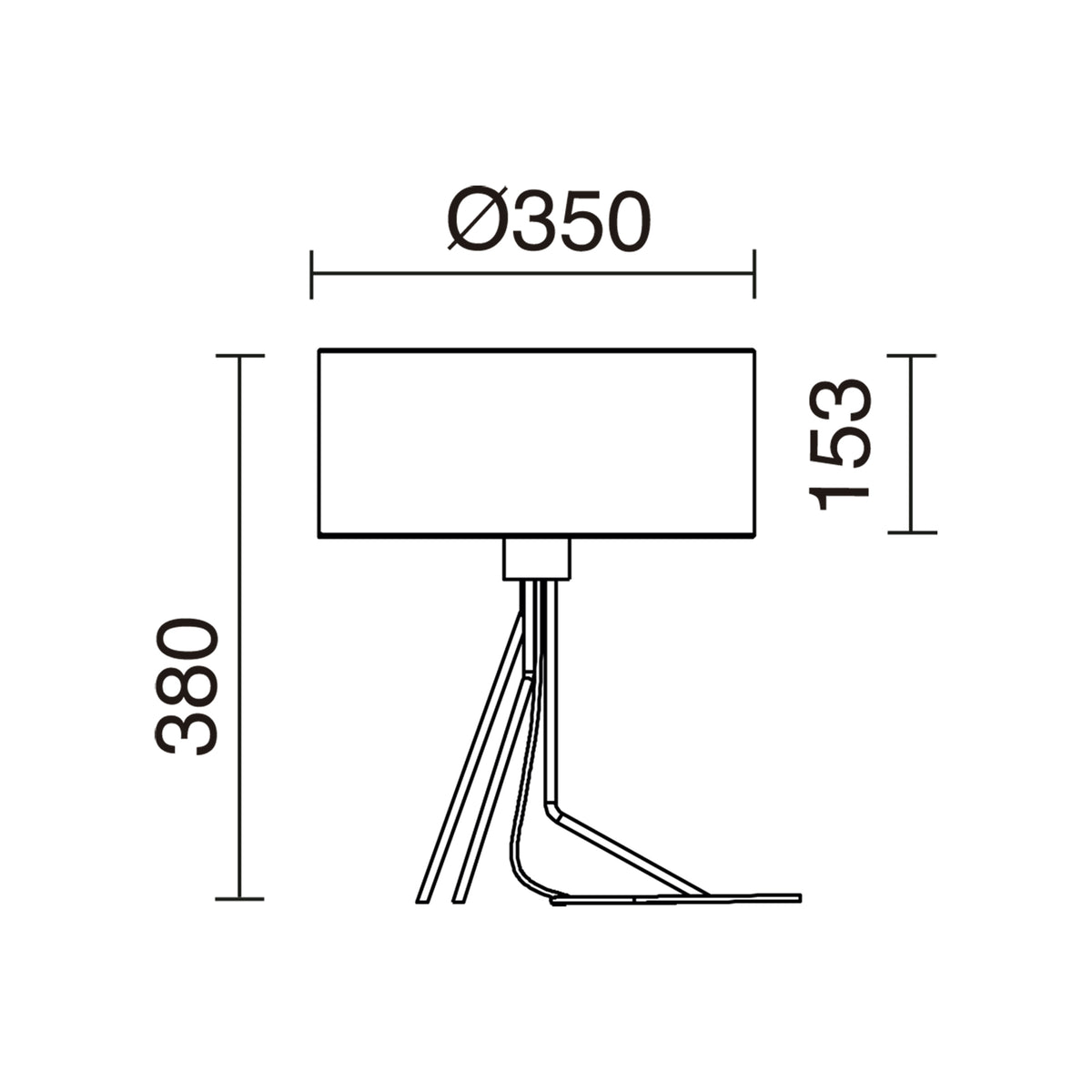 Lampe à poser Diagonal petit modèle