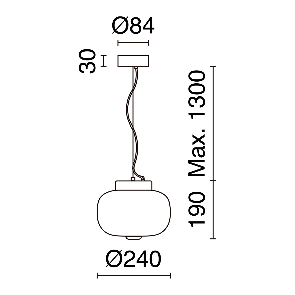 Suspension Krista, Ø 24 cm