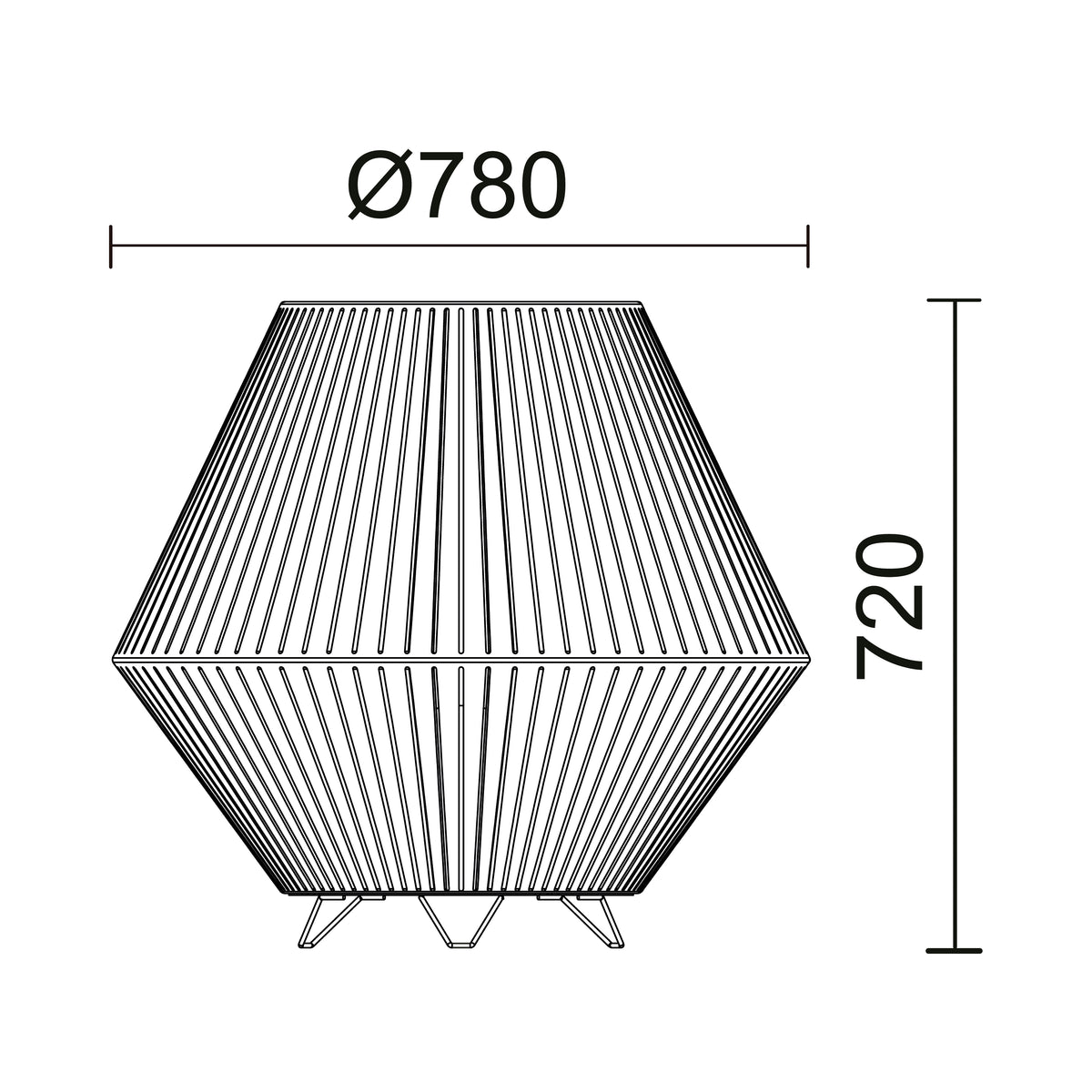 Lampadaire extérieur Nell grand modèle IP65, graphite