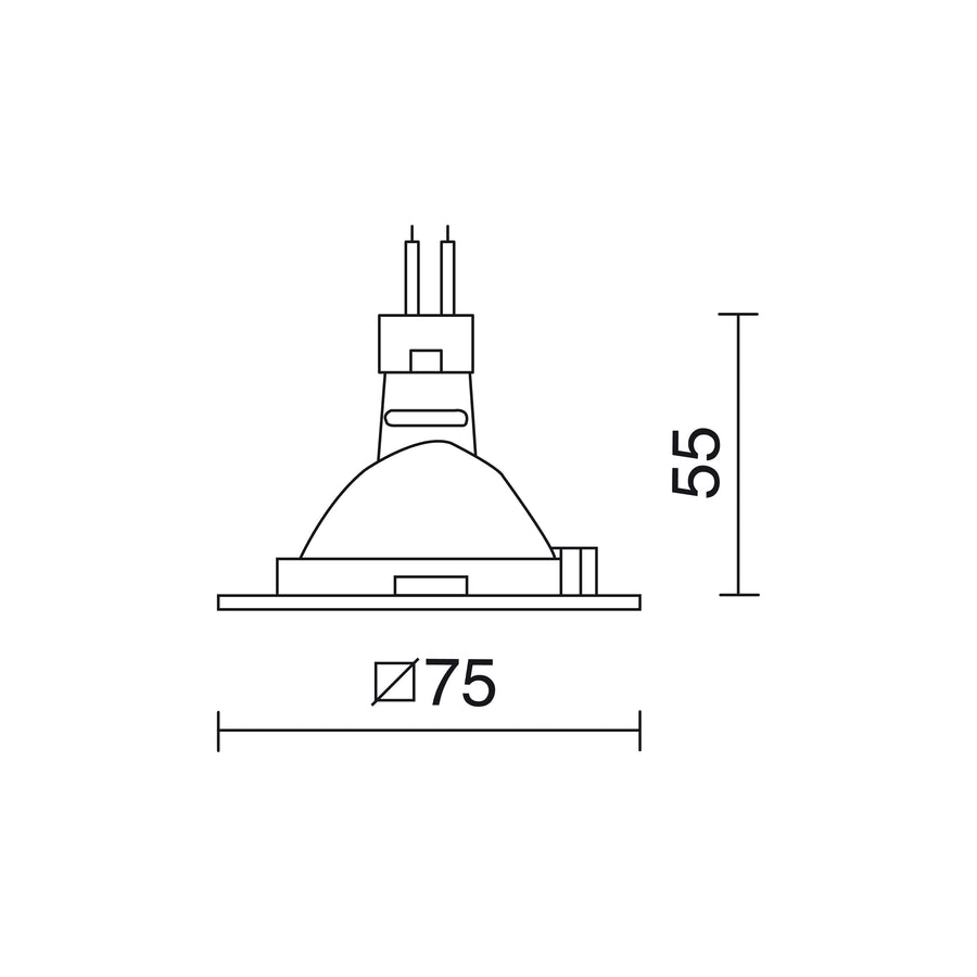 Spot encastrable Nix carré, pour ampoule GU5.3