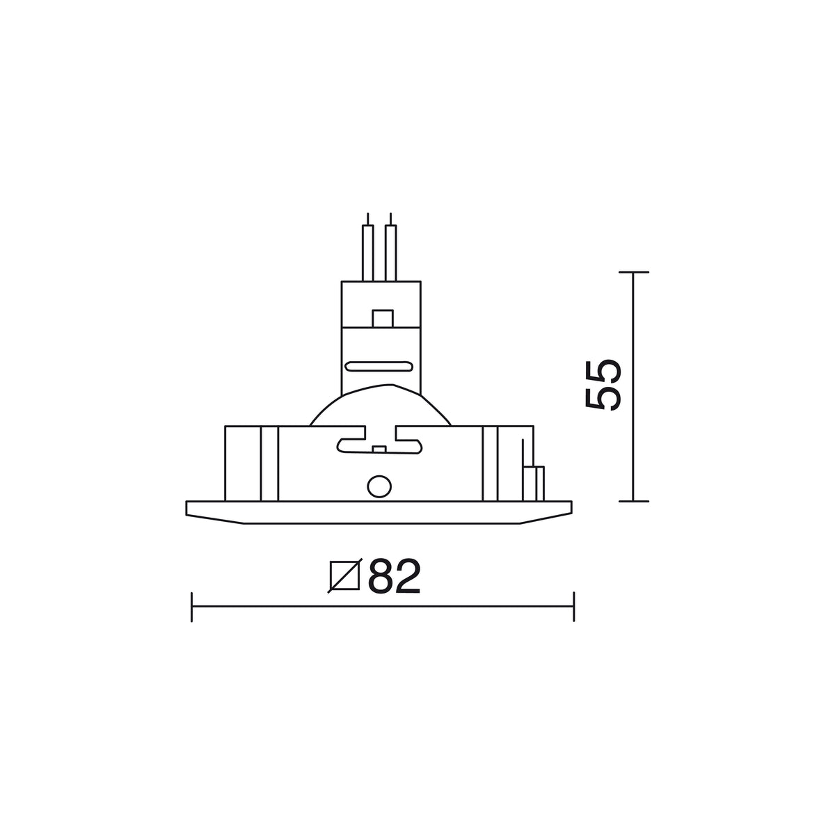 Spot encastrable orientable Nix carré, pour ampoule GU10