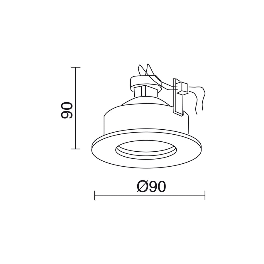 Spot encastrable Palma rond IP65, pour ampoule GU10