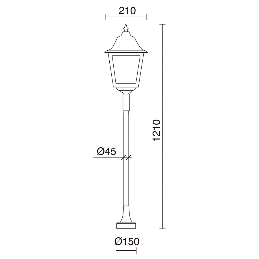 Borne extérieure ROB IP43, H 121 cm