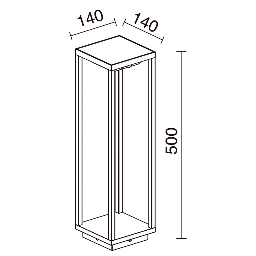 Borne extérieure Solei solaire IP54, anthracite, H 50 cm