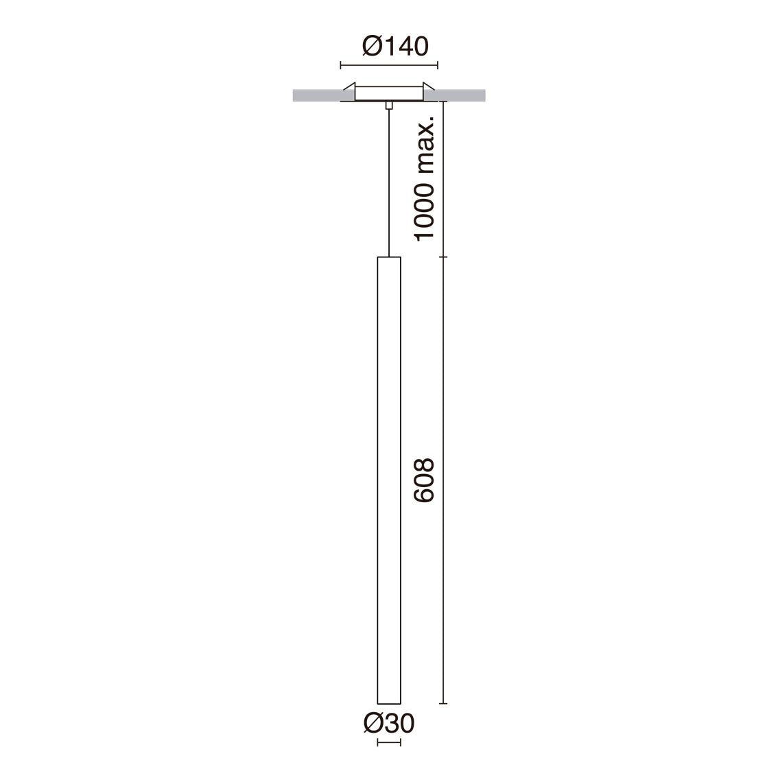 Suspension Tania, vert antique, version F