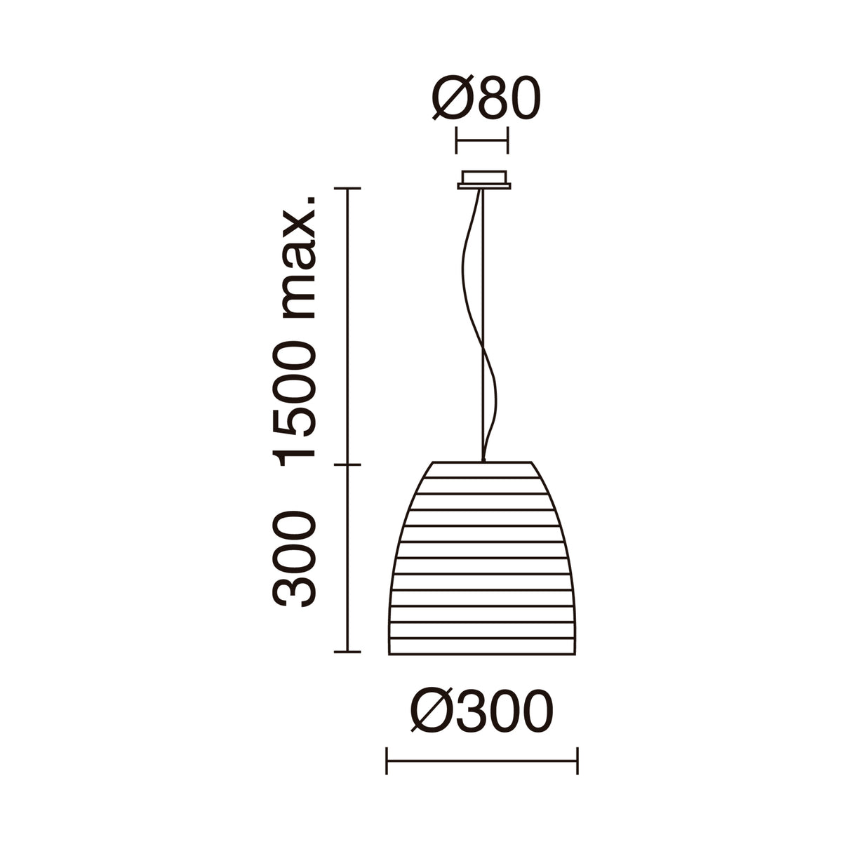 Suspension Twist, bois de hêtre, Ø 30 cm