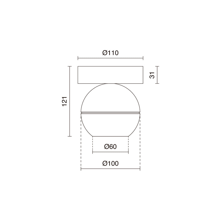 Spot en saillie orientable UKU4, LED intégrée, variable