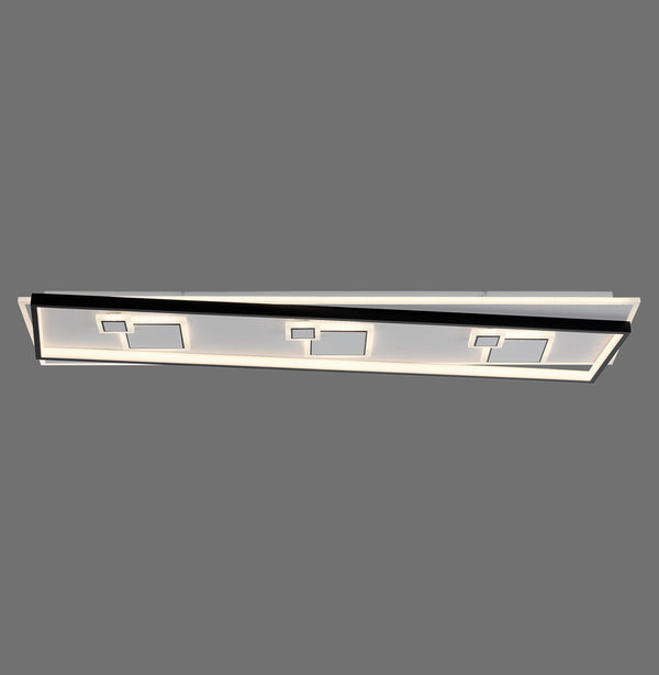 Plafonnier Mailak noir et blanc, L 97,5 cm