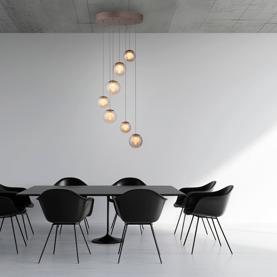 Suspension Pure Popup marron, P 40 cm
