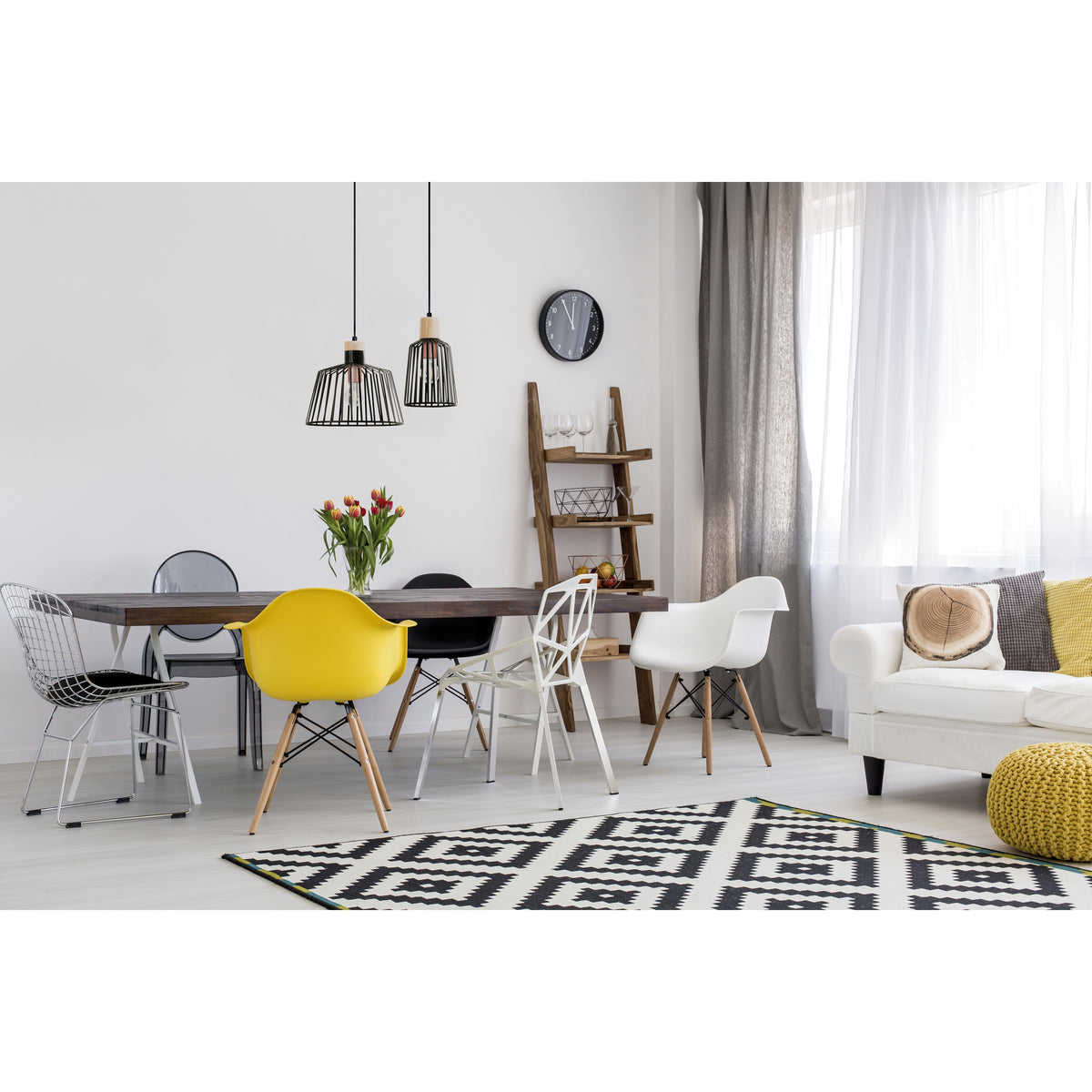 Suspension Baguet grand modèle, noir