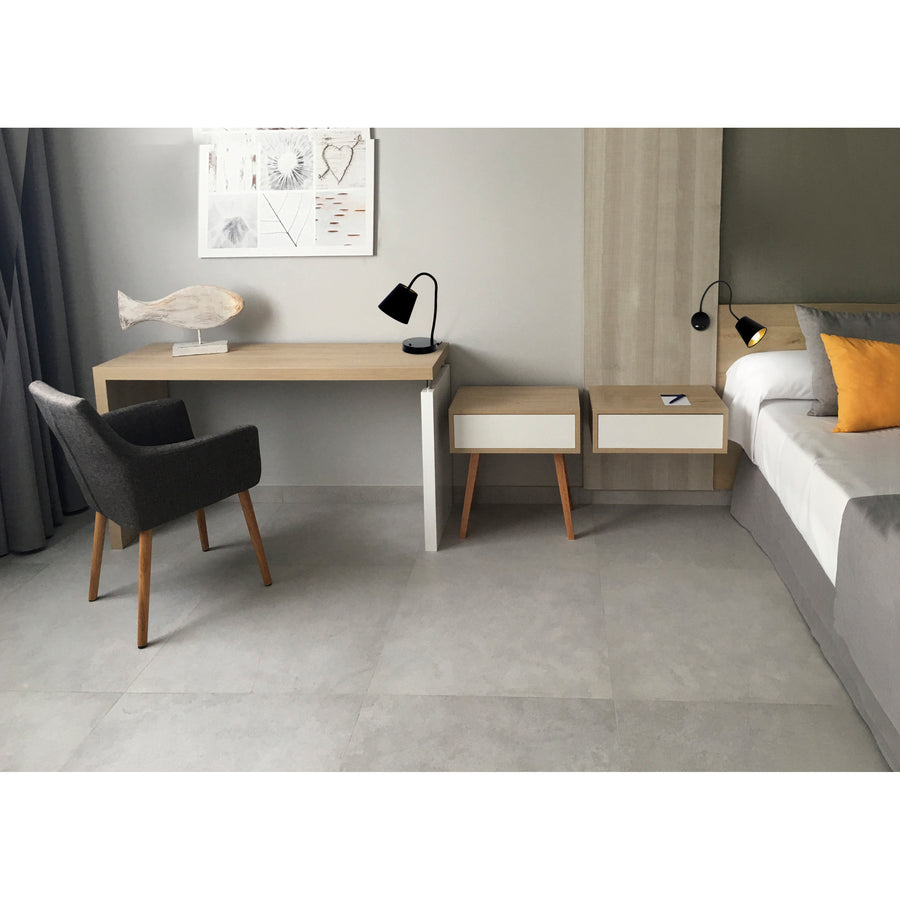 Lampe de bureau Montecarlo, coton noir