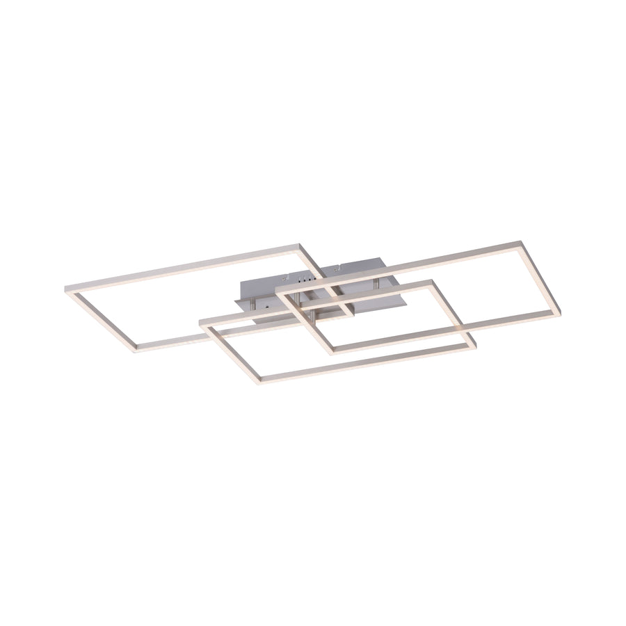 Plafonnier Iven acier, L 50 cm