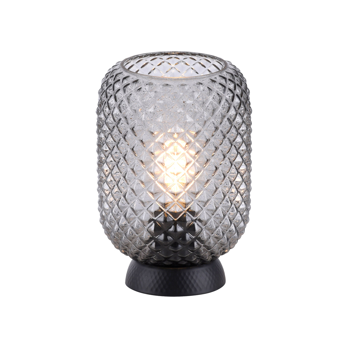 Lampe à poser Reishi fumée, verre