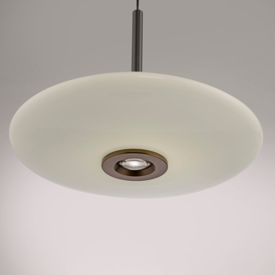 Suspension Pure E-Vitrum marron foncé, verre