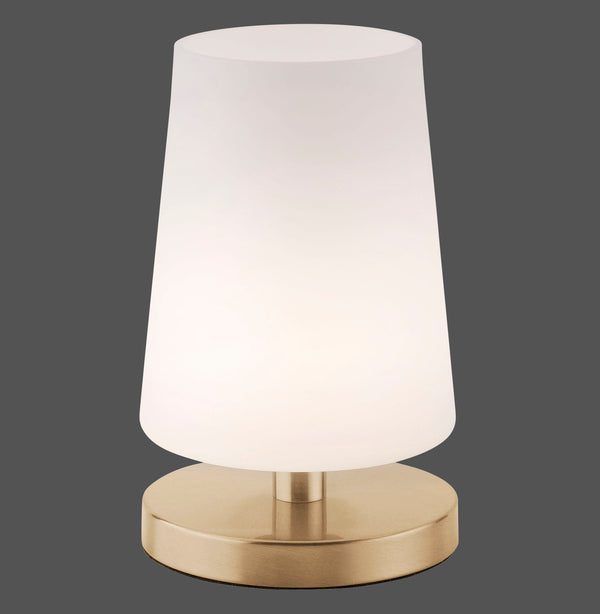 Lampe à poser Sonja laiton mat, verre
