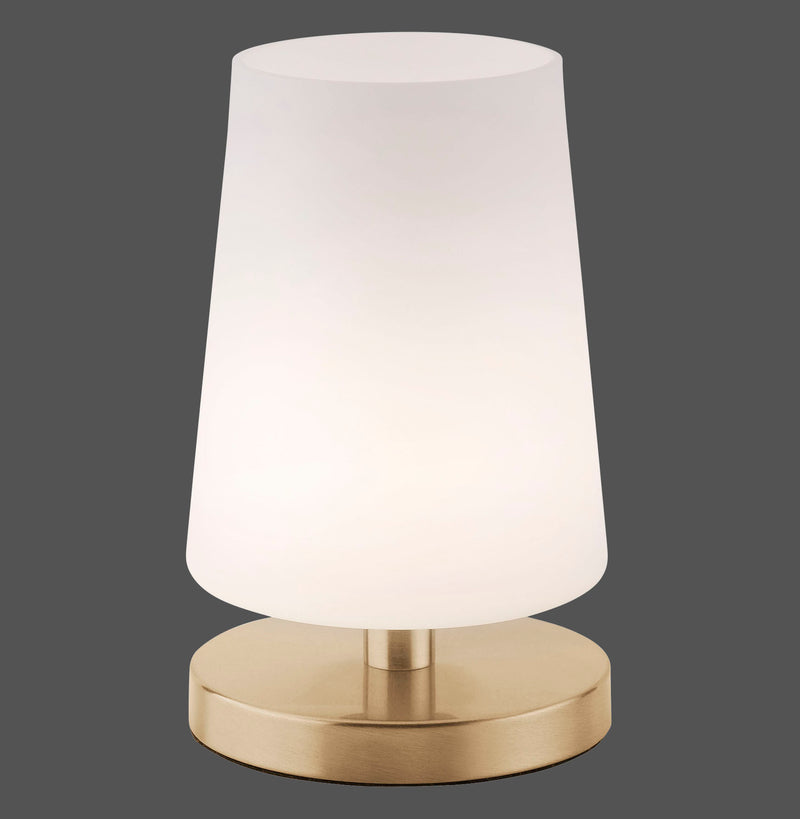 Lampe à poser Sonja laiton mat, verre