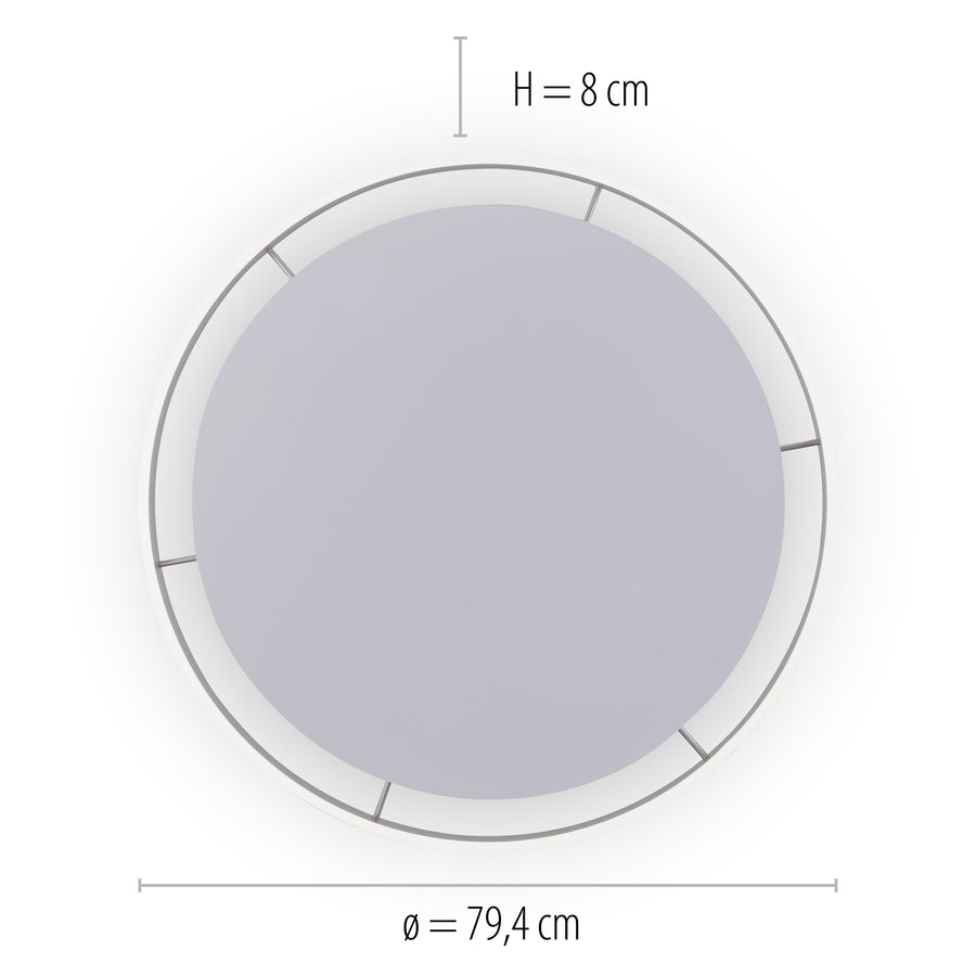 Plafonnier Q-Vito acier, L 79,4 cm