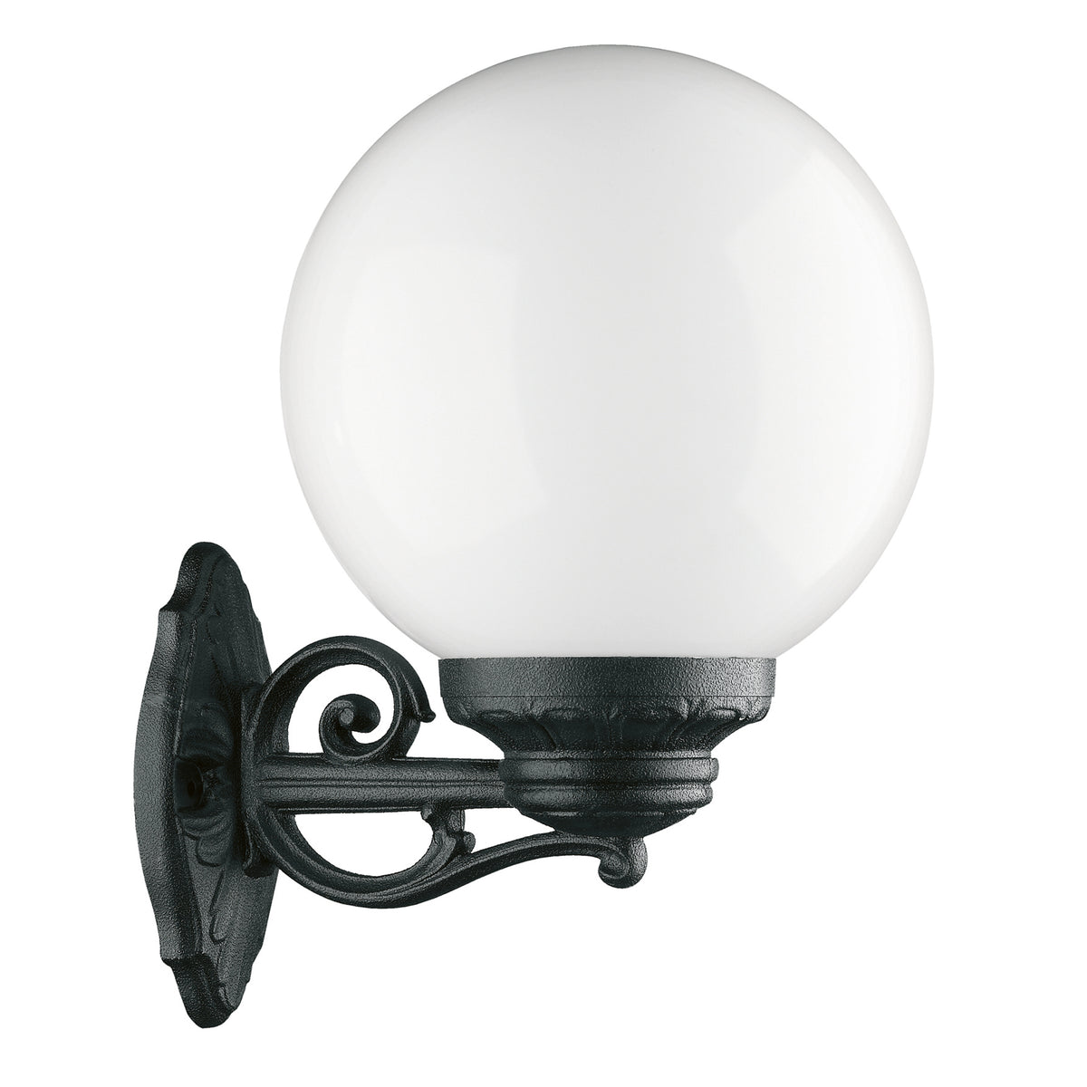 Applique extérieure Indura Globo IP65, noir, H 36 cm