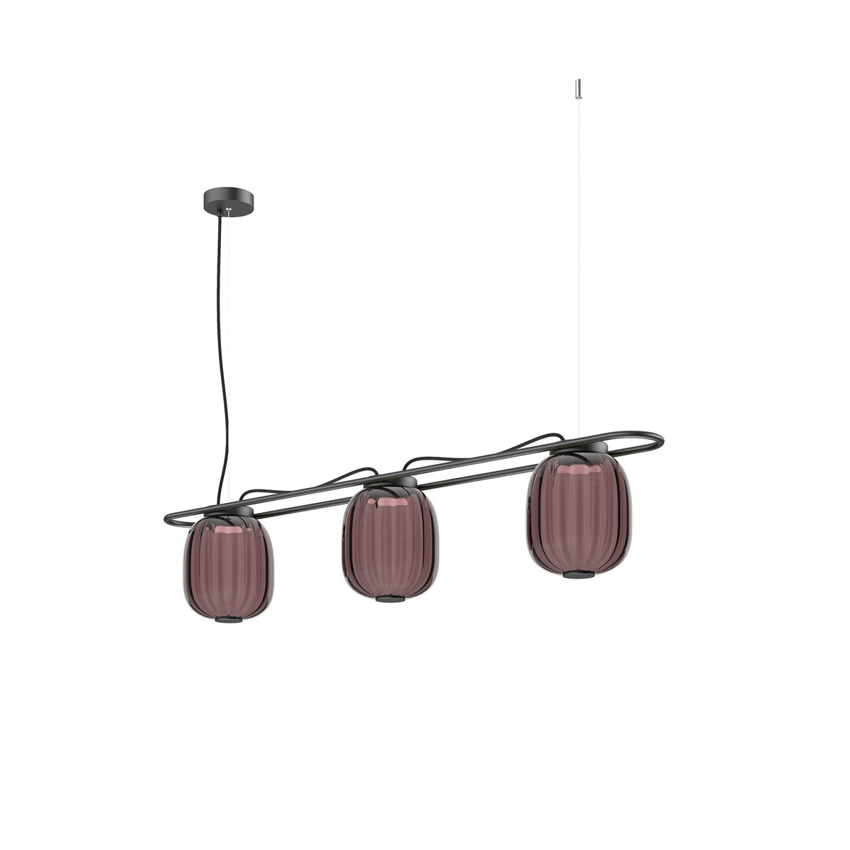 Suspension Krista 3 lumières, H 24,5 cm