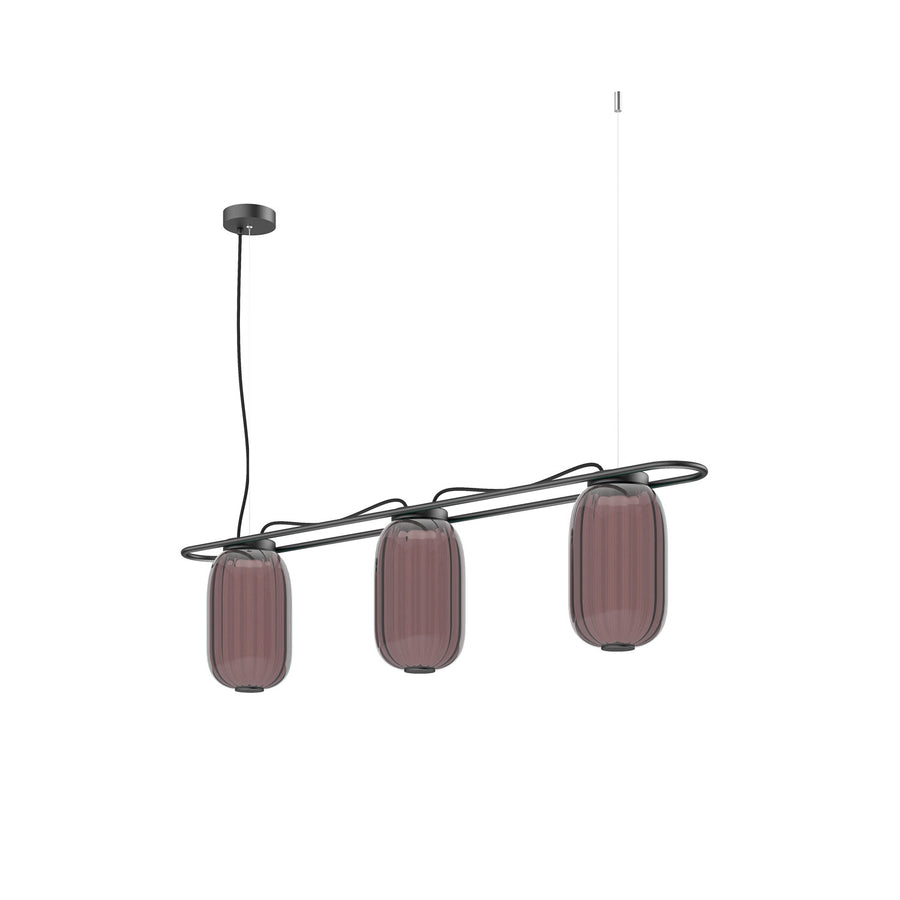 Suspension Krista 3 lumières, H 30 cm
