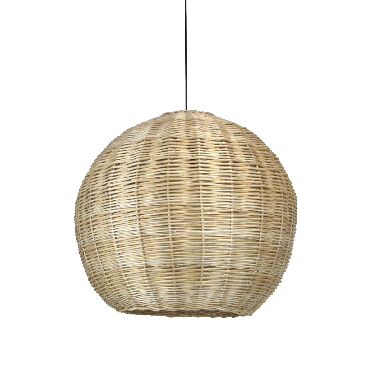 Suspension Natural grand modèle, noir osier clair