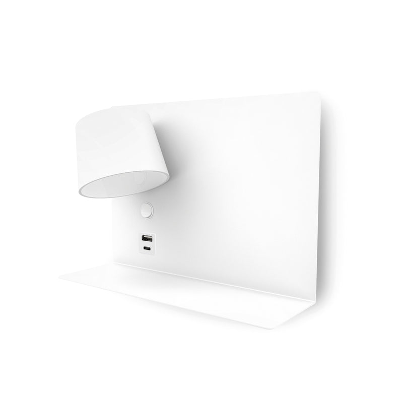 Applique murale Serene liseuse USB, blanc