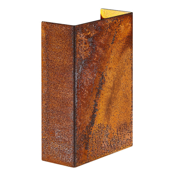 Applique extérieure LED Fold 10, IP54, acier corten / acier galvanisé