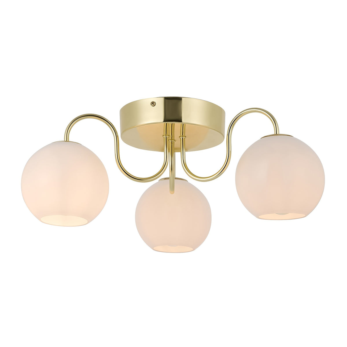 Plafonnier Franca laiton, verre