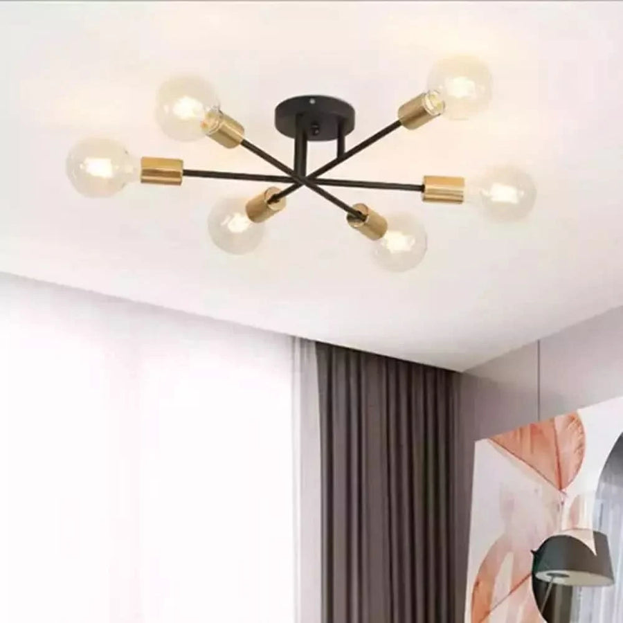 Modern LED Ceiling Lights Iron Industrial LED Ceiling Lamps Minimalist Home Decoration Living Room Dining Room Ceiling LED Lamps | Designix - Black Gold CHINA - https://designix.fr