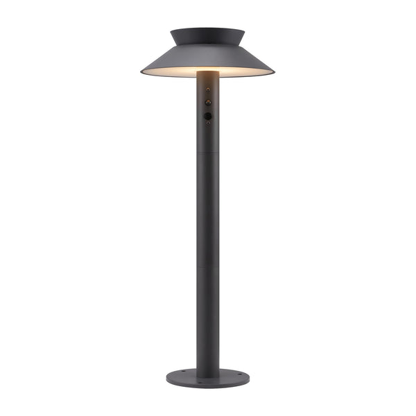Borne extérieure LED Justina solaire anthracite, IP44