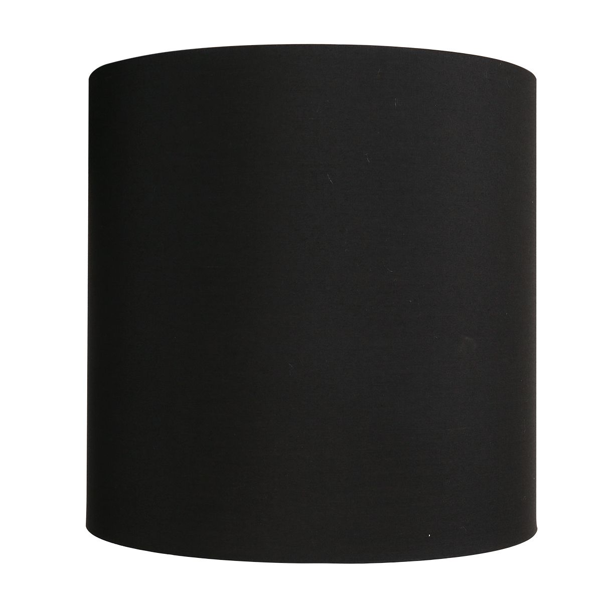 Profil latéral de l'abat-jour cylindrique noir, surface mate et finition unie.