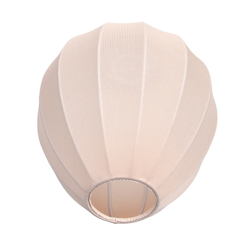 Lampenschirm K20121S – Handgefertigt aus beigem Leinen, tropfenförmig, Ø 25 cm, für E27-Leuchten