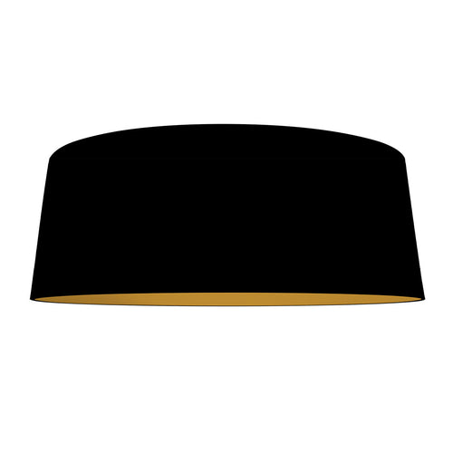 Lampenschirm K2013SS – schwarzes Leinen mit goldener Innenseite Ø60 cm