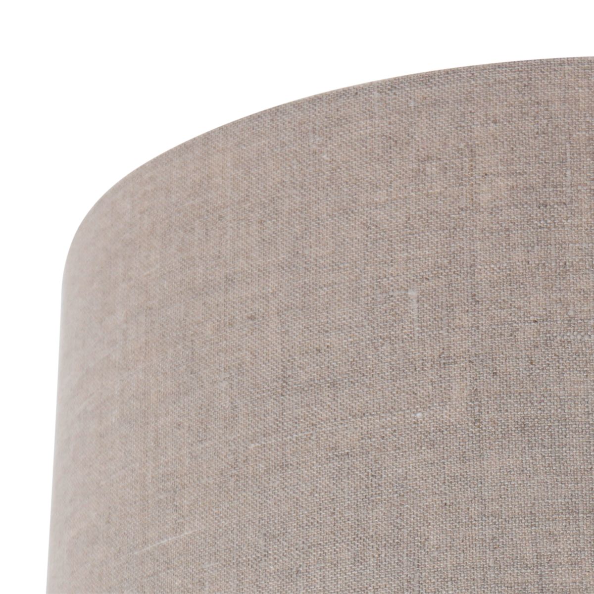 Gros plan sur le tissu gris lin et la bordure supérieure arrondie