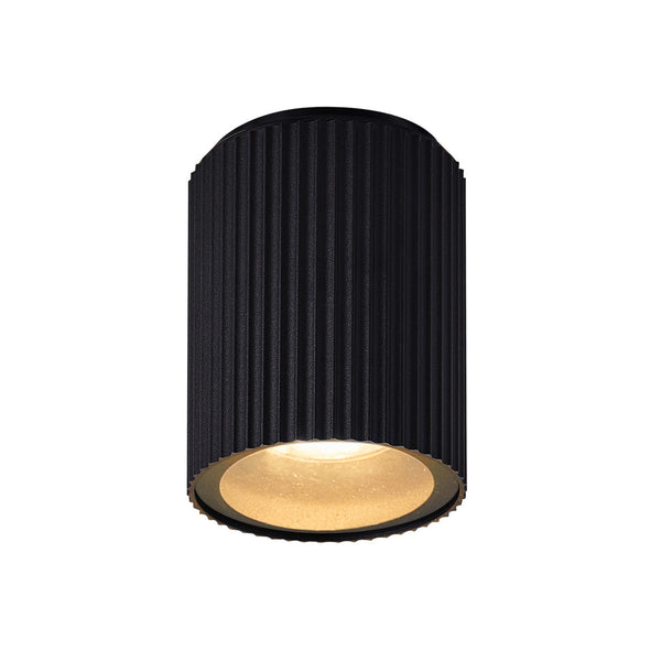 Plafonnier extérieur Kyklop Ripple noir, verre, IP54