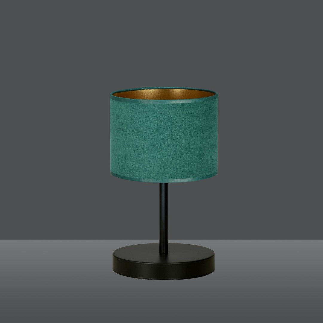 Nachttischlampe Hilde schwarz und grün