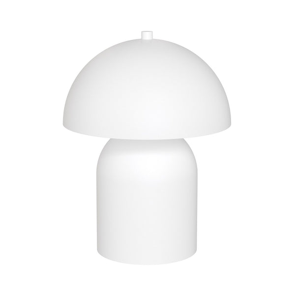 Weiße Pilz-Nachttischlampe