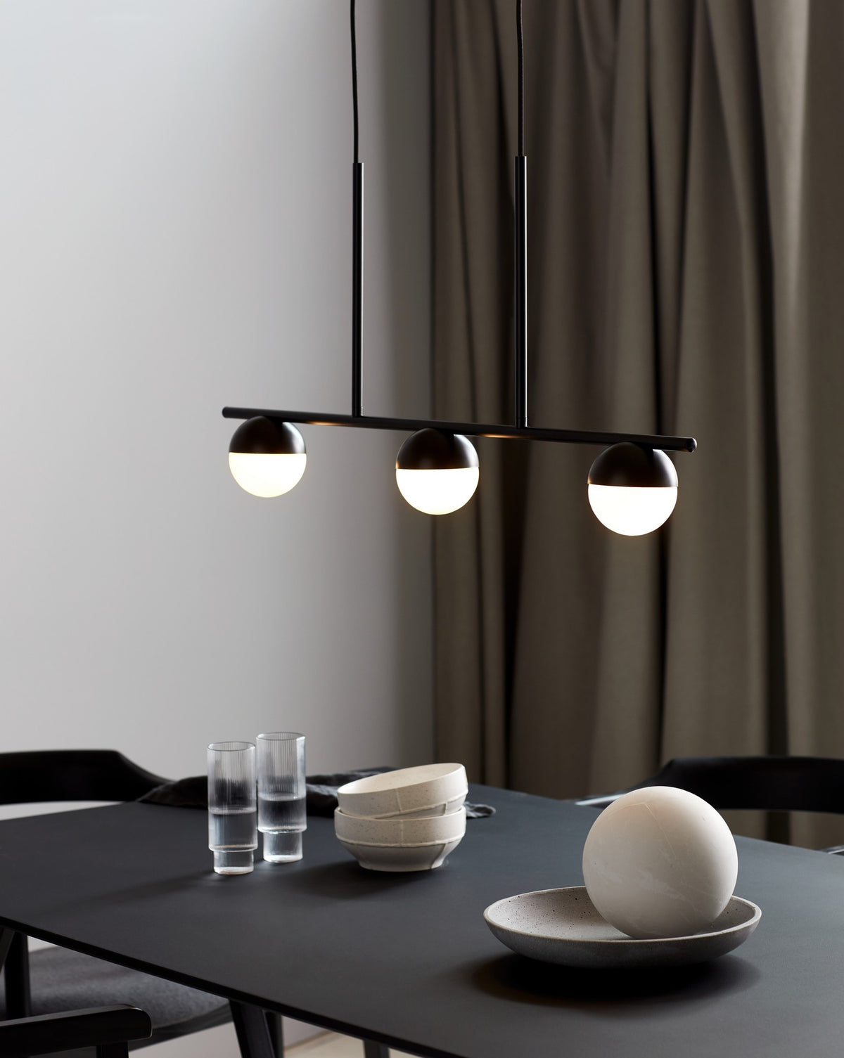 Suspension Contina 3-Spot, verre