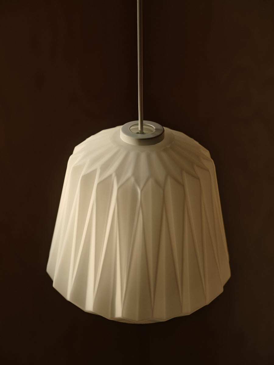 Suspension Elbie opale, verre