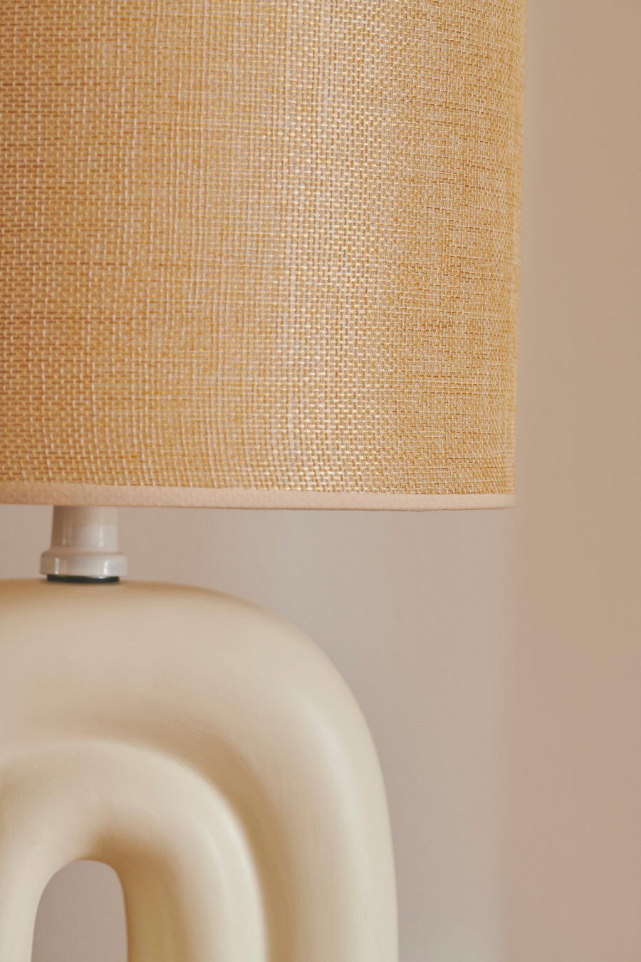 Lampe à poser Haze beige, tissu