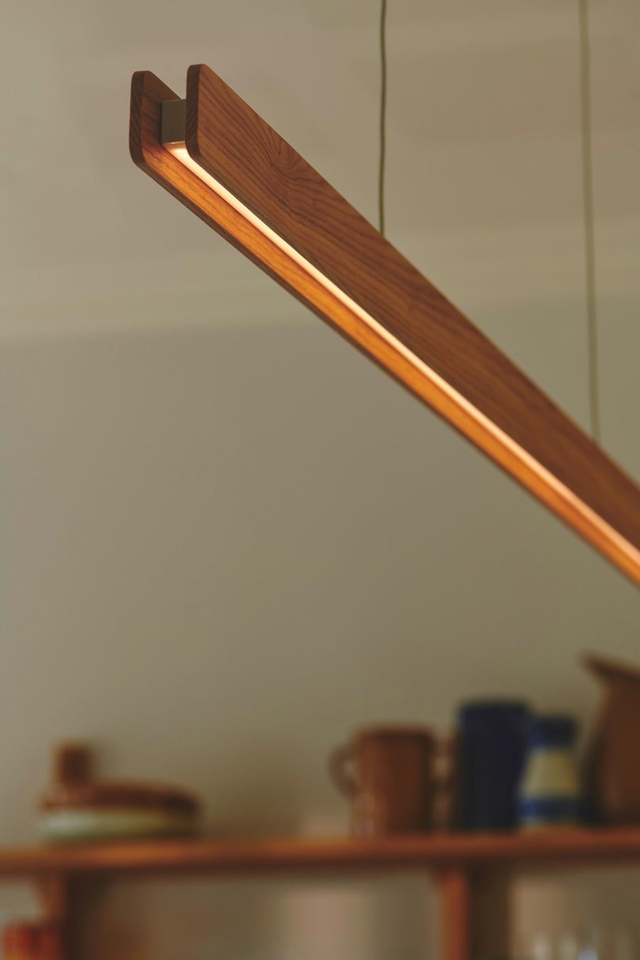 Suspension LED Ilgas, bois