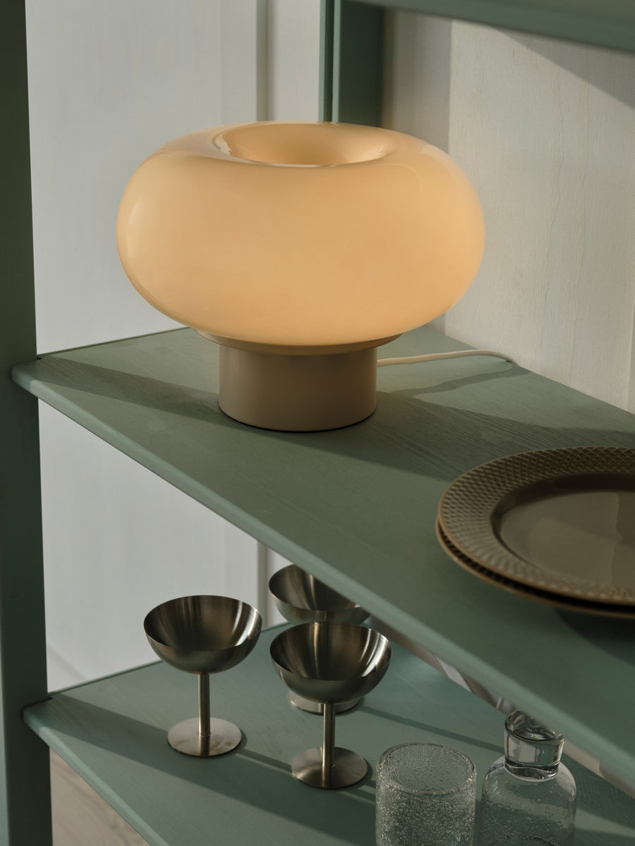Lampe à poser Malti beige, verre