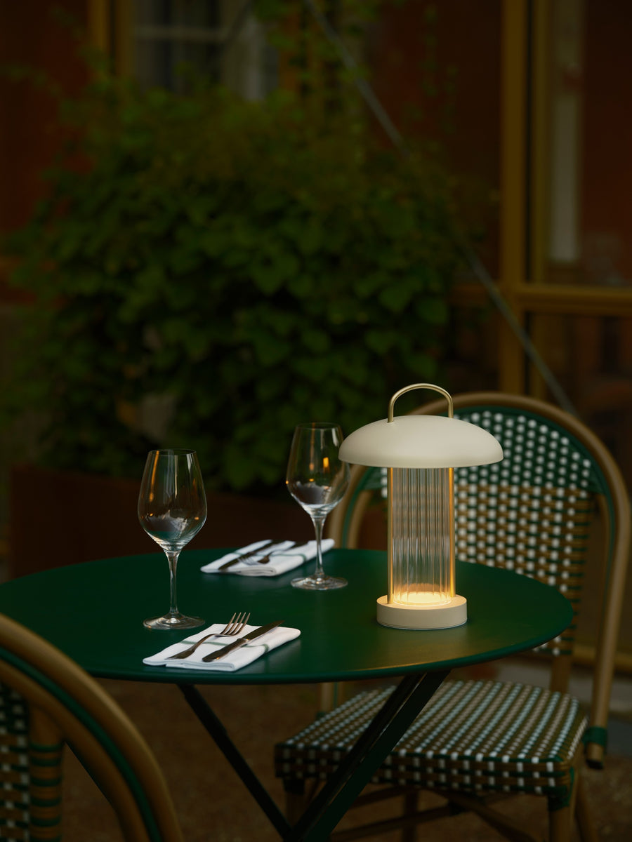Lampe à poser LED Mirano portable, verre