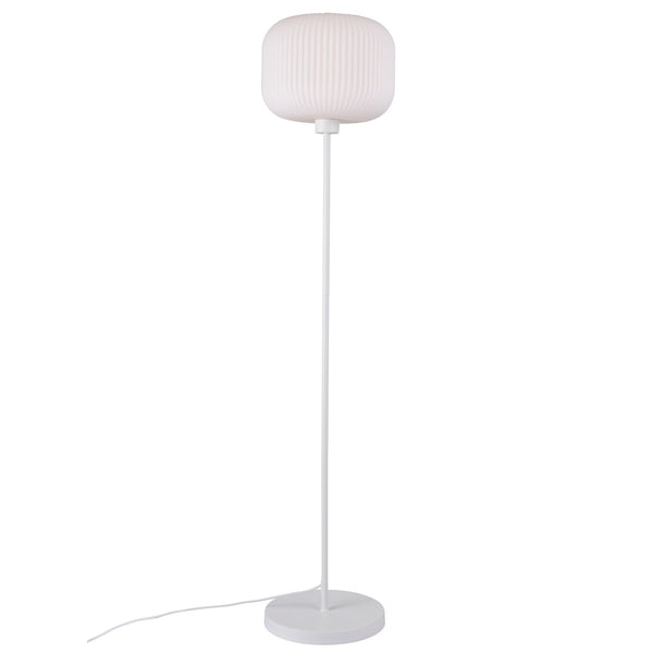 Lampadaire Milford blanc, verre