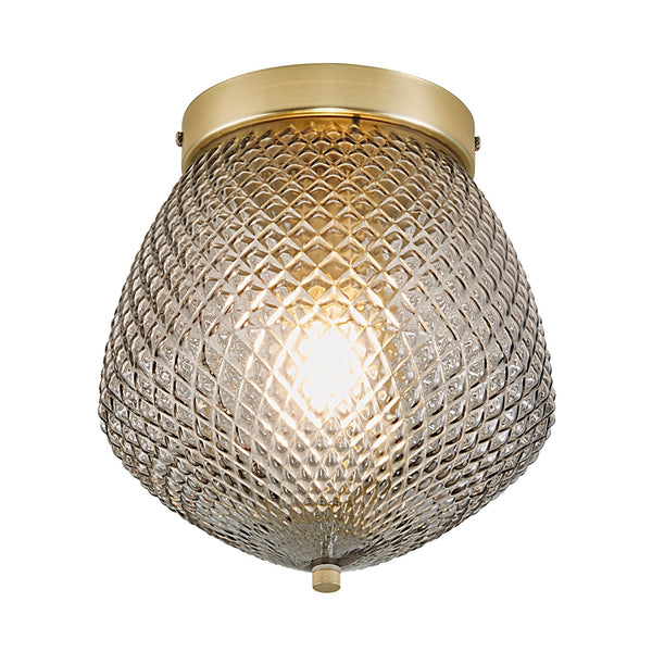 Plafonnier Orbiform laiton, verre