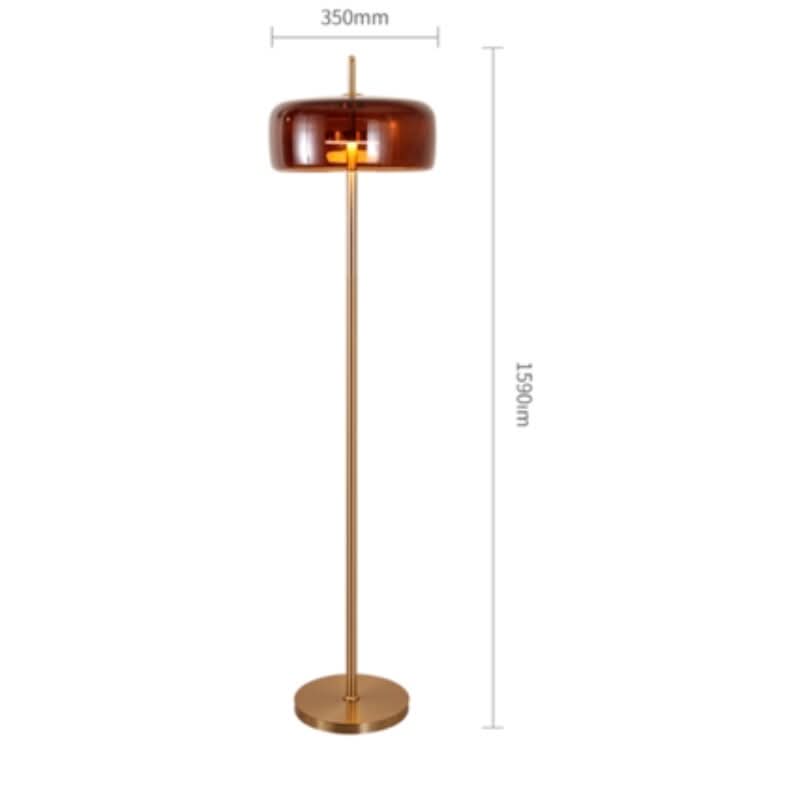Schéma de dimensions du lampadaire : largeur d'abat-jour 350 mm et hauteur totale 1590 mm.