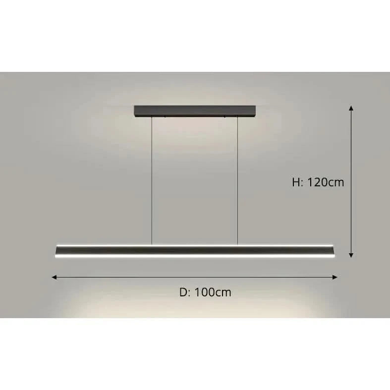 Dining room Lamps Pendant Lights for Dining table kitchen Home Decor Indoor lighting lustre white black Hanging Lamp fixture | Designix - A Black 100cm Cool White no remote - https://designix.fr/