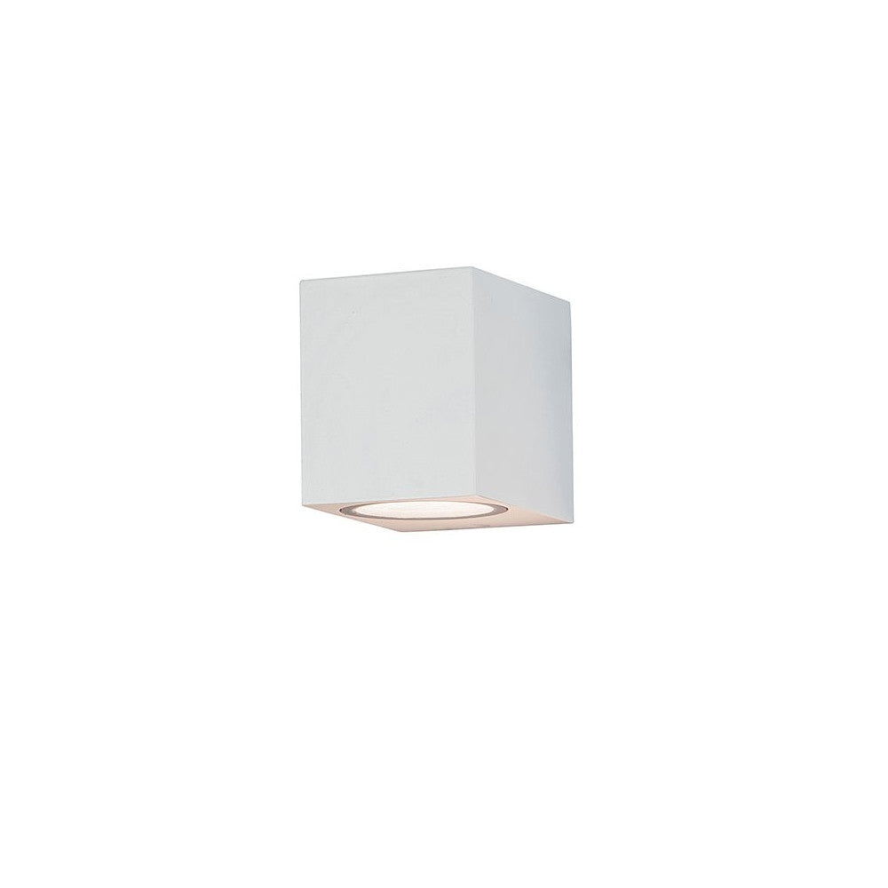 Applique Exterieure ZAMBELIS GU10 IP54 DESIGN Blanc Sable Sans Source E150